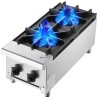 Commercial Gas Range Stove 2 Burners Countertop Cooking Hot Plate Kitchen
