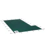 Inground Pool Safety Cover, 18 ft x 34 ft Rectangular Winter Pool Cover with Left Step, Triple Stitched, High Strength Mesh PP M