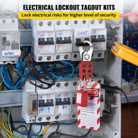 58 PCS Lockout Tagout Kits, Electrical Safety Loto Kit inkluderer hængelås, lockout station, HASP, tags & zip -bånd, lockout