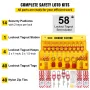 58 PCS Lockout Tagout Kits, Electrical Safety Loto Kit Includes Padlocks, Lockout Station, Hasp, Tags & Zip Ties, Lockout Tagout