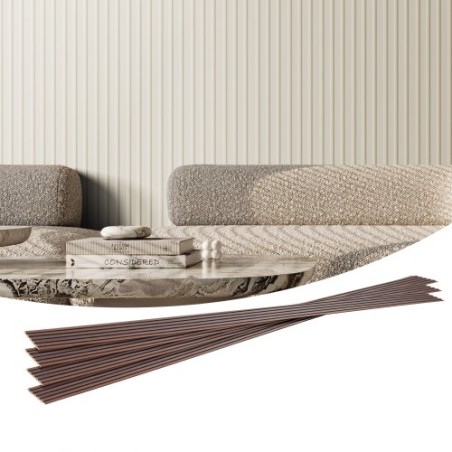 Trælameller akustiske paneler 8 stk 96 x 6 tommer til moderne vægmatte hvid