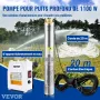 Dyb brønd nedsænket pumpe, 1100W 230V/50Hz, 190L/min 57 m