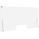 Sneeze Guard for Counter 24"x48" Acrylic Shield for Desk 0.2" Thick Acrylic Board Acrylic Shield for Counter with Transaction