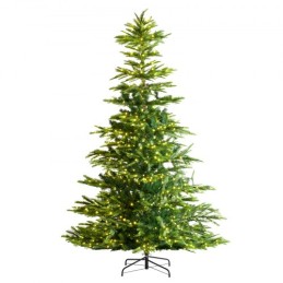 Juletræ 7.5ft Prelit kunstigt træ med 700 hvide LED'er 1319 tip