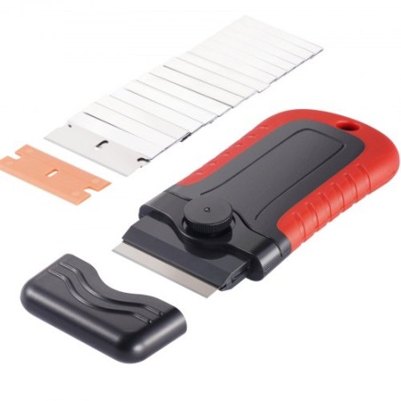 Razor Blade Scraper Locking Scraper Tool 15 Extra Blades with Security Cap