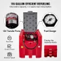 Portable Diesel Tank, 439.1 L Capacity & 10 GPM Flow Rate, Diesel Fuel Tank with 12V Electric Transfer Pump and 399.3 cm Rubber 