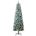 Christmas Tree 6.5ft Prelit Flocked Xmas Tree with 250 LED Lights 814 Tips