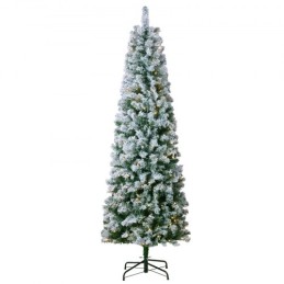 Juletræ 6.5ft Prelit flokede Xmas Tree med 250 LED -lys 814 tip