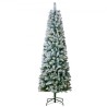 Juletræ 6.5ft Prelit flokede Xmas Tree med 250 LED -lys 814 tip