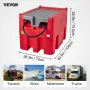 Portable Diesel Tank, 439.1 L Capacity & 10 GPM Flow Rate, Diesel Fuel Tank with 12V Electric Transfer Pump and 399.3 cm Rubber 