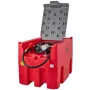 Portable Diesel Tank, 439.1 L Capacity & 10 GPM Flow Rate, Diesel Fuel Tank with 12V Electric Transfer Pump and 399.3 cm Rubber 