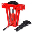 Hydraulic Pipe Bender, 12 Ton Manual Pipe Bending Tool with 6 Dies