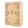 Outdoor Wooden Storage Shed Waterproof Garden Tool Shed 58x78 inch