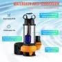 Submersible Water Pump, 2200W 60000L/H, with 8 m Cord and Automatic Tethered Float Switch, Portable Stainless Steel for Dirty or