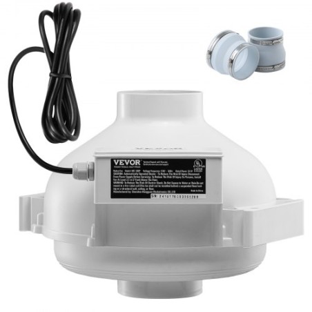 4 "til 4,5" Radon Mitigation Fan System stille 260cfm inline kanal vandtæt