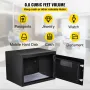 Safe Box, 0.0227 m³ Money Safe with Fingerprint Lock and Digital Keypad Lock, Fireproof Home Safe with 2 Keys, Wall-Mounted Secu