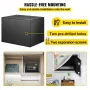 Safe Box, 0.0227 m³ Money Safe with Fingerprint Lock and Digital Keypad Lock, Fireproof Home Safe with 2 Keys, Wall-Mounted Secu