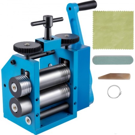 Rolling Mills 3"/76mm Jewelry Rolling Mill Machine Gear Ratio 1:2.5 Wire Roller Mill 0.1-7mm Press Thickness Manual Combination
