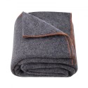 Wool Camping Blanket 64" x 88" Warm for Camping Hiking Travel Dark Grey