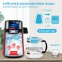 4 L Water Distiller, 1 L/H, 750W Distilled Water Maker Machine with 0-99 H Timing Setting Temp Display, 304 Stainless Steel Coun