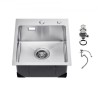 40cm Kitchen Sink Top Mount Single Bowl Drop-In Basin Stainless Steel Bar