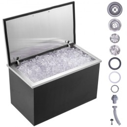 24 "X20" X15 "Drop in is Chest Ice Cooler Ice Bin Rustfrit stål m/dækning
