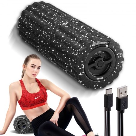 Vibrating Foam Roller 4 Intensities Rechargeable Electric EPP Foam Roller
