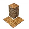Interlocking Deck Tiles Solid Wood 27 Pack 12"x12" Camphor Pine for Porch