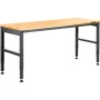 Workbench Adjustable Height, 135cm W X 46cm D X 97cm H Garage Table w/ 72 – 97 cm Heights & 900KG Load Capacity, with Power Outl