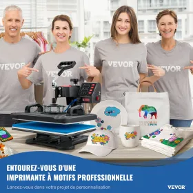 Heat Press, 5 i 1 Heat Press Machine Machine 12x15, Clamshell