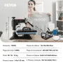 Heat Press, 5 i 1 Heat Press Machine Machine 12x15, Clamshell