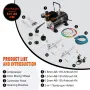 Airbrush Kit, Professional Airbrush Set with Compressor, Airbrushing System Kit with Multi-purpose Dual-action Gravity Feed Airb