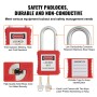 Electrical Lockout Tagout Kit, 26 PCS Safety Loto Kit Includes Padlocks, Hasps, Tags, Nylon Ties, and Carrying Bag, Lockout