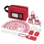 Electrical Lockout Tagout Kit, 26 PCS Safety Loto Kit Includes Padlocks, Hasps, Tags, Nylon Ties, and Carrying Bag, Lockout