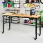 Arbejdsbænk justerbar højde, 122 cm W x 61 cm D x 104 cm H