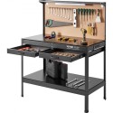 Multifunctional Workbench 48x24" with Pegboard Worktable Power Outlets