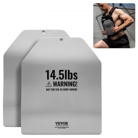 Curved Weight Vest Plates for Strength Training Workout 2x14.5 LB Plates