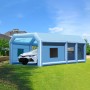 Inflatable Paint Booth, 23 x 13.1 x 9 ft Inflatable Spray Booth, with 750W+480W Powerful Blowers and Air Filter System,