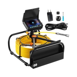 Sewer Camera 50m 4.3-inch Duct Camera with 6 Adjustable LEDs 16GB Card