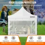 304.8 x 304.8 cm Pop Up Canopy Tent, Outdoor Patio Gazebo Tent with Removable Sidewalls and Wheeled Bag, UV Resistant Waterproof