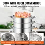 Dumpling Steamer rustfrit stål 5 titer rustfrit stål dampkoger