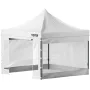 304.8 x 304.8 cm Pop Up Canopy Tent, Outdoor Patio Gazebo Tent with Removable Sidewalls and Wheeled Bag, UV Resistant Waterproof