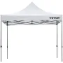 304.8 x 304.8 cm Pop Up Canopy Tent, Outdoor Patio Gazebo Tent with Removable Sidewalls and Wheeled Bag, UV Resistant Waterproof