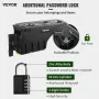 Truck Bed Storage Box, Lockable Lid, Waterproof ABS Wheel Well Tool Box 6.6 Gal/20 L with Password Padlock, Compatible with Dodg