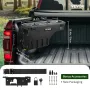 Truck Bed Storage Box, Lockable Lid, Waterproof ABS Wheel Well Tool Box 6.6 Gal/20 L with Password Padlock, Compatible with Dodg
