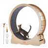 Cat Exercise Wheel 43.3" Large Cat Treadmill Wheel for Indoor Cats Yellow