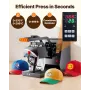Hat Heat Press, 4-i-1 Cap Heat Press Machine, 6x3inks Clamshell