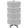 Tire Rack for 4 Tires with Rim Mobile Tyre Stand Fit up to 225mm Wide Tire