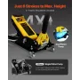 Floor Jack, 1.5 Ton Low Profile Floor Jack, Aluminum And Steel Racing Floor Jack With Dual Pistons Quick Lift Pump, Floor Jack L