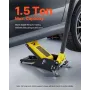 Floor Jack, 1.5 Ton Low Profile Floor Jack, Aluminum And Steel Racing Floor Jack With Dual Pistons Quick Lift Pump, Floor Jack